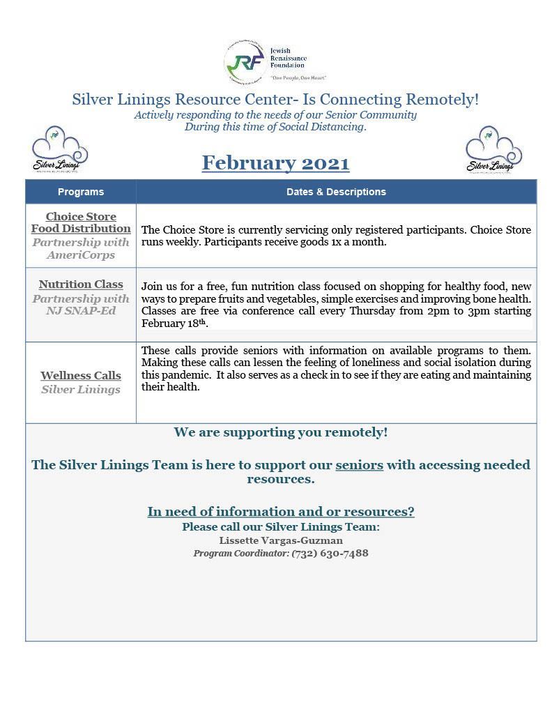Silver Linings Resource Center Feb 2021