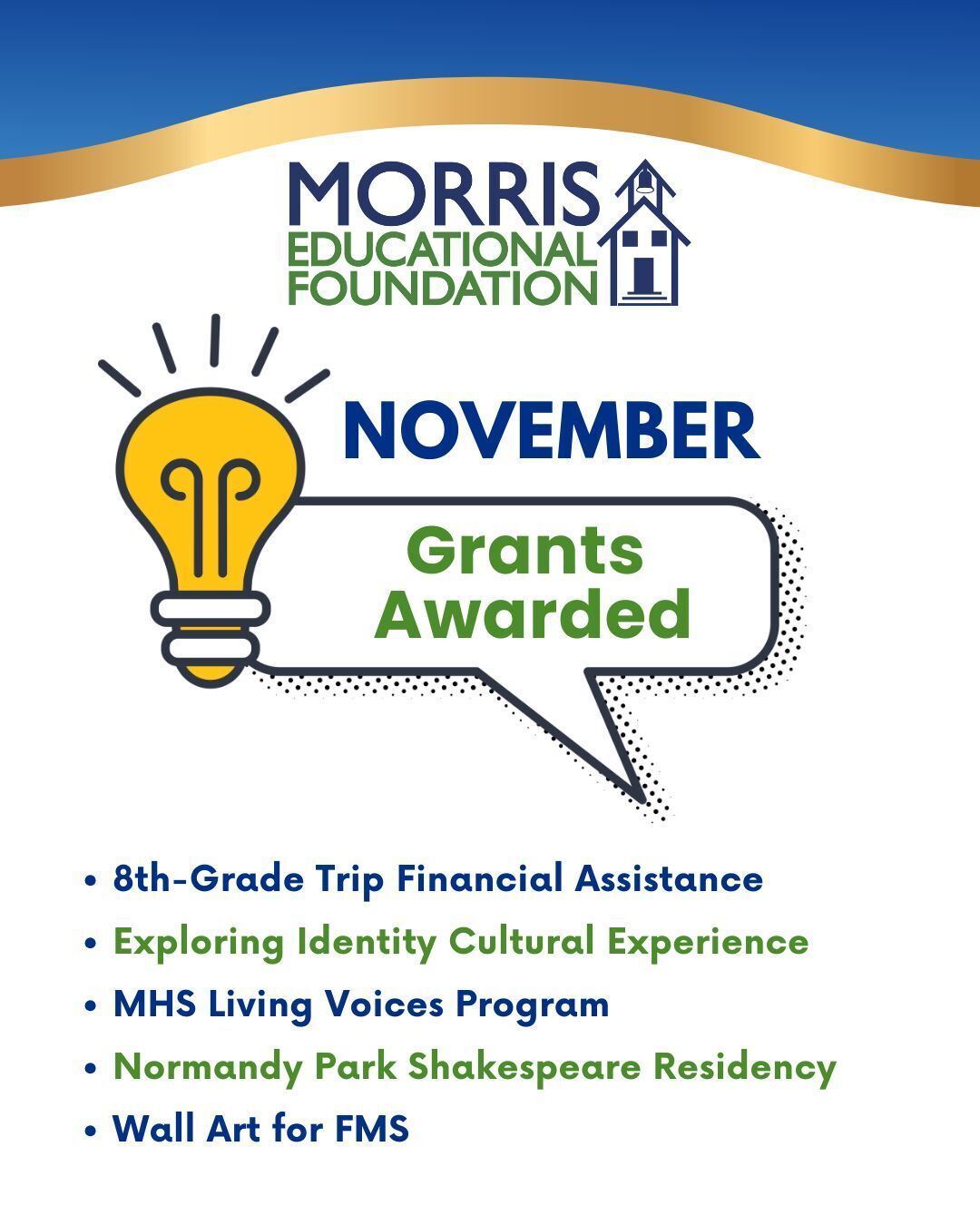 MEF Awards over $21K in Grants in November