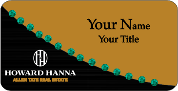 TWO TONE SWING BLING NAME BADGE