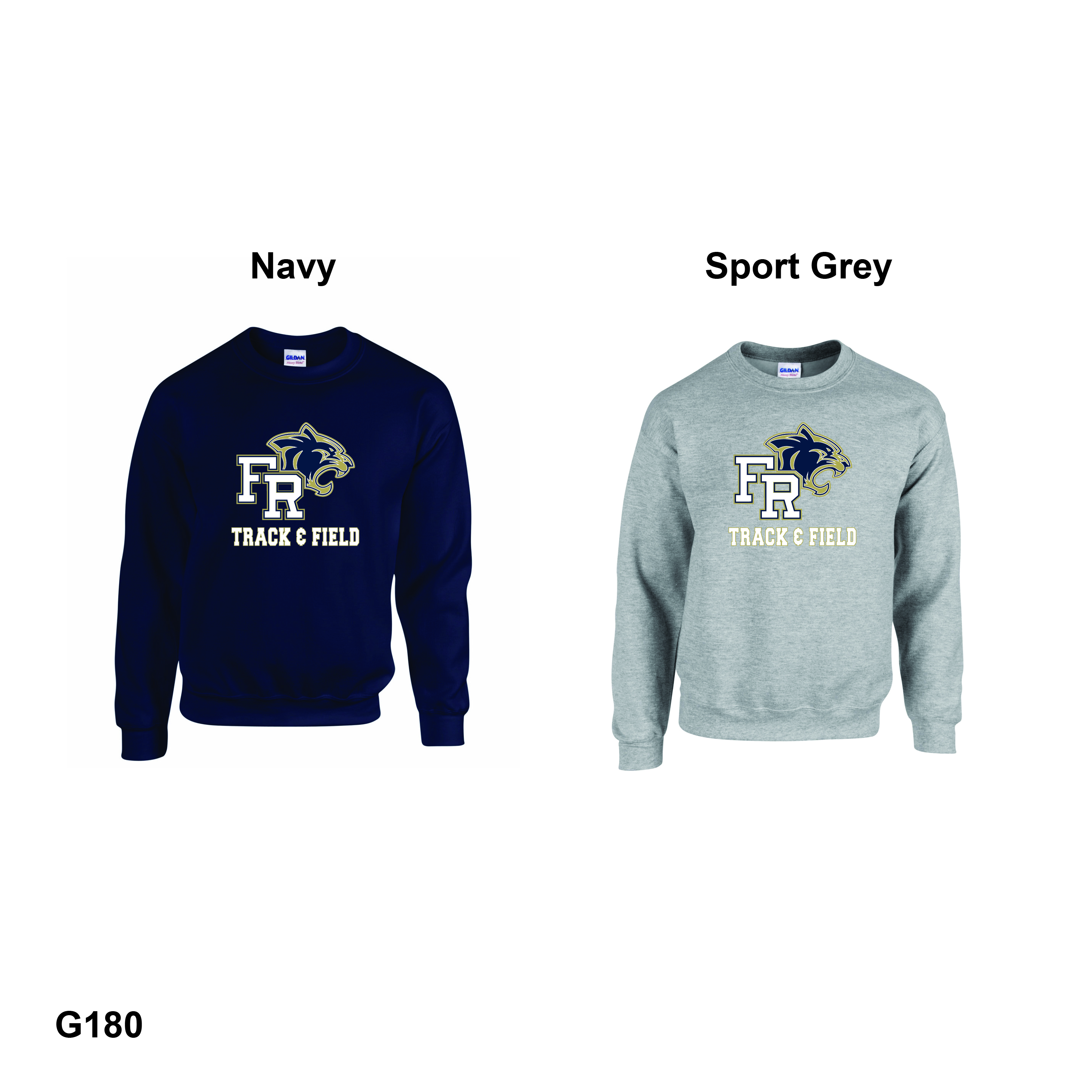 TRACK & FIELD LOGO - Gildan Adult Heavy Blend™ Fleece Crew