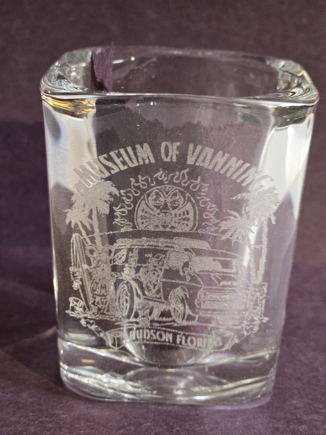 Clear Shot Glass with Museum Logo Etching