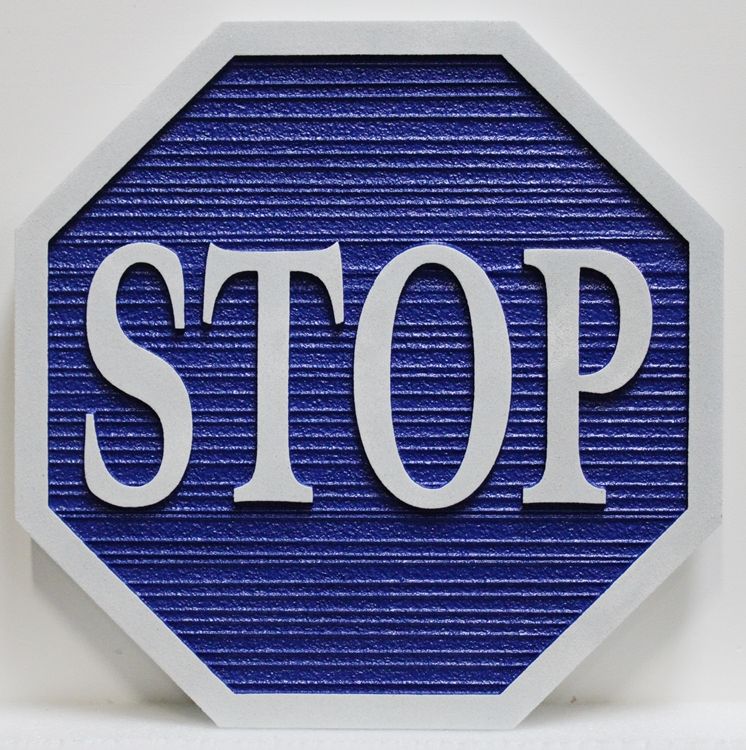 H17179 - Carved and Sandblasted HDU STOP Sign  