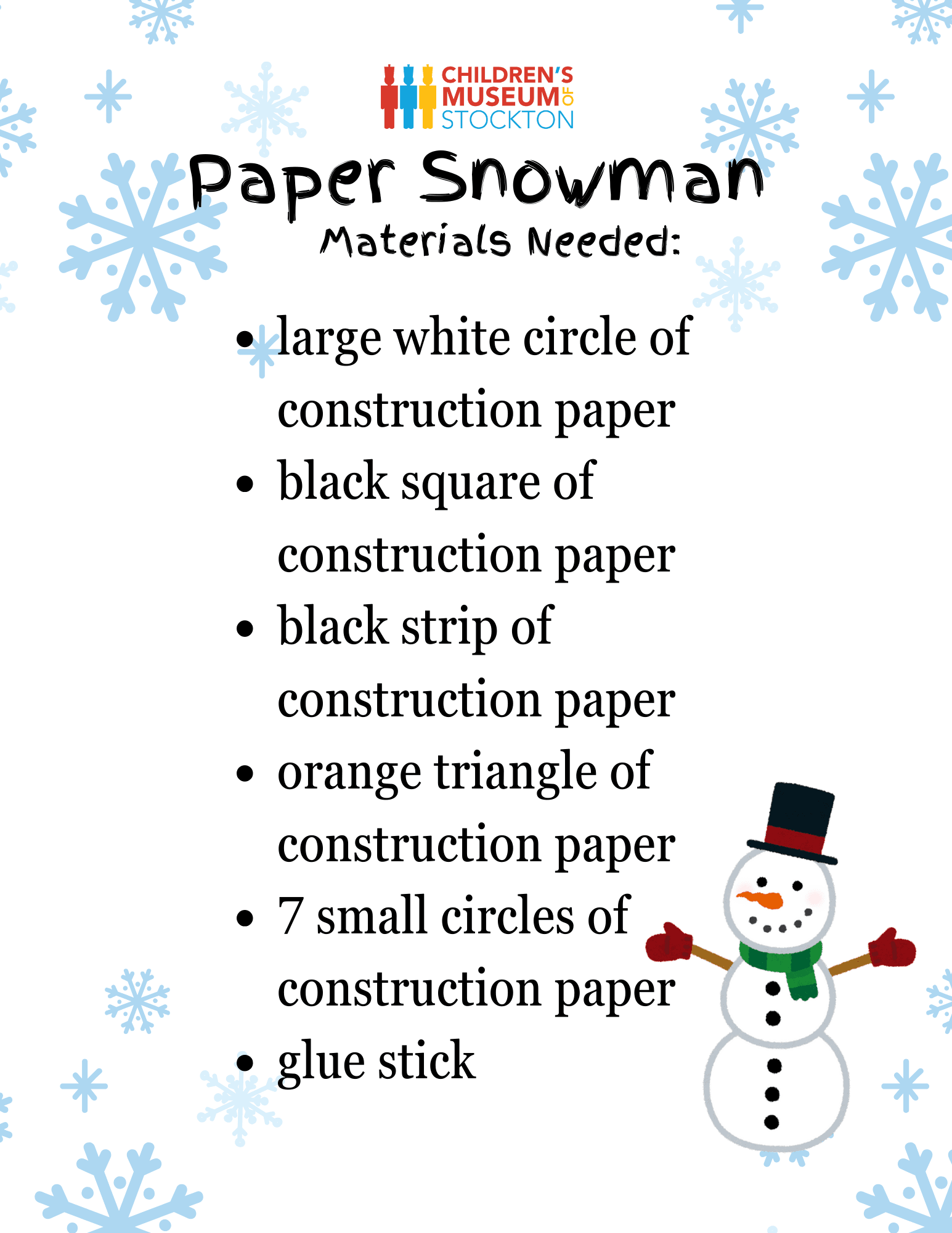 Snowman Materials