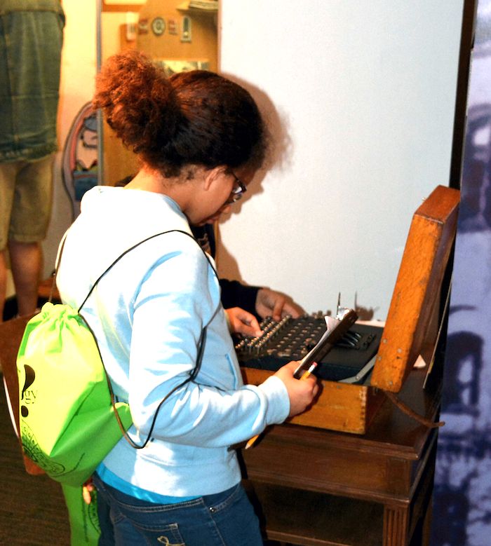 The Enigma Exhibit - part of the crypto quiz & a favorite exhibit.