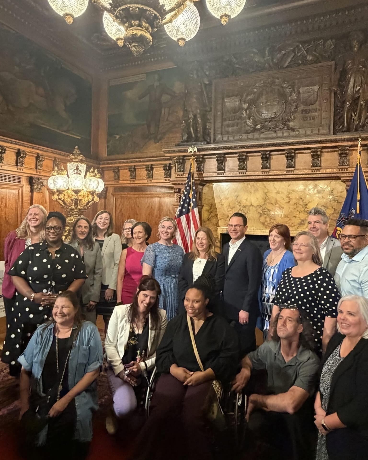 PEAL staff and board leadership at Governor Shapiro's executive order signing on disability protections