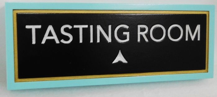 R27073 -  Tasting Room HDU Sign with  2.5-D Engraved Text and  Border.