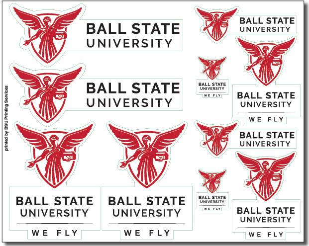 * BSU Logo Stickers Sheet
