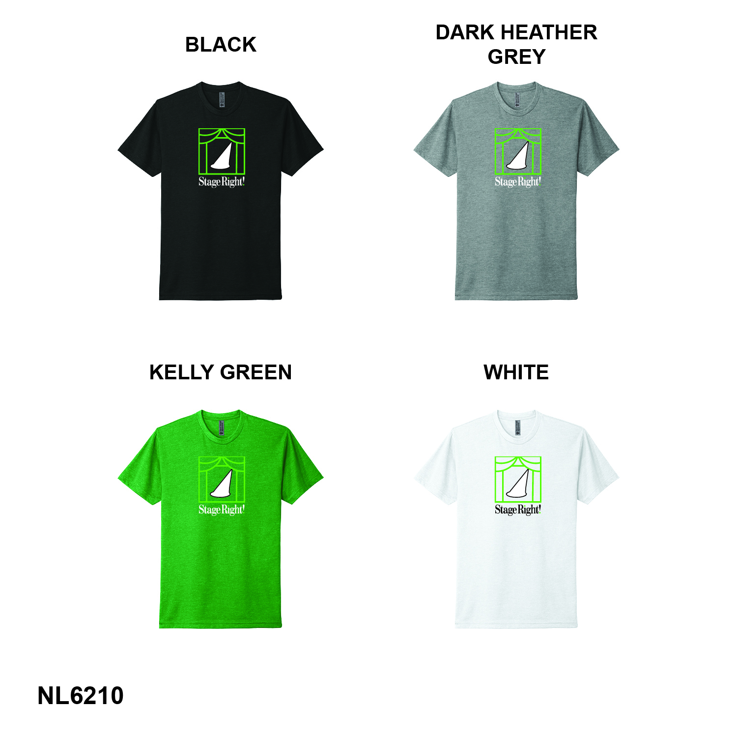 STAGE RIGHT LOGO - Next Level Apparel Unisex CVC Crewneck T-Shirt