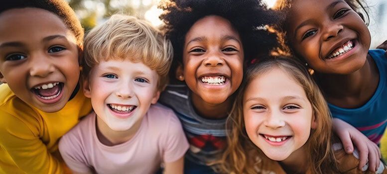 Group of smiling children.