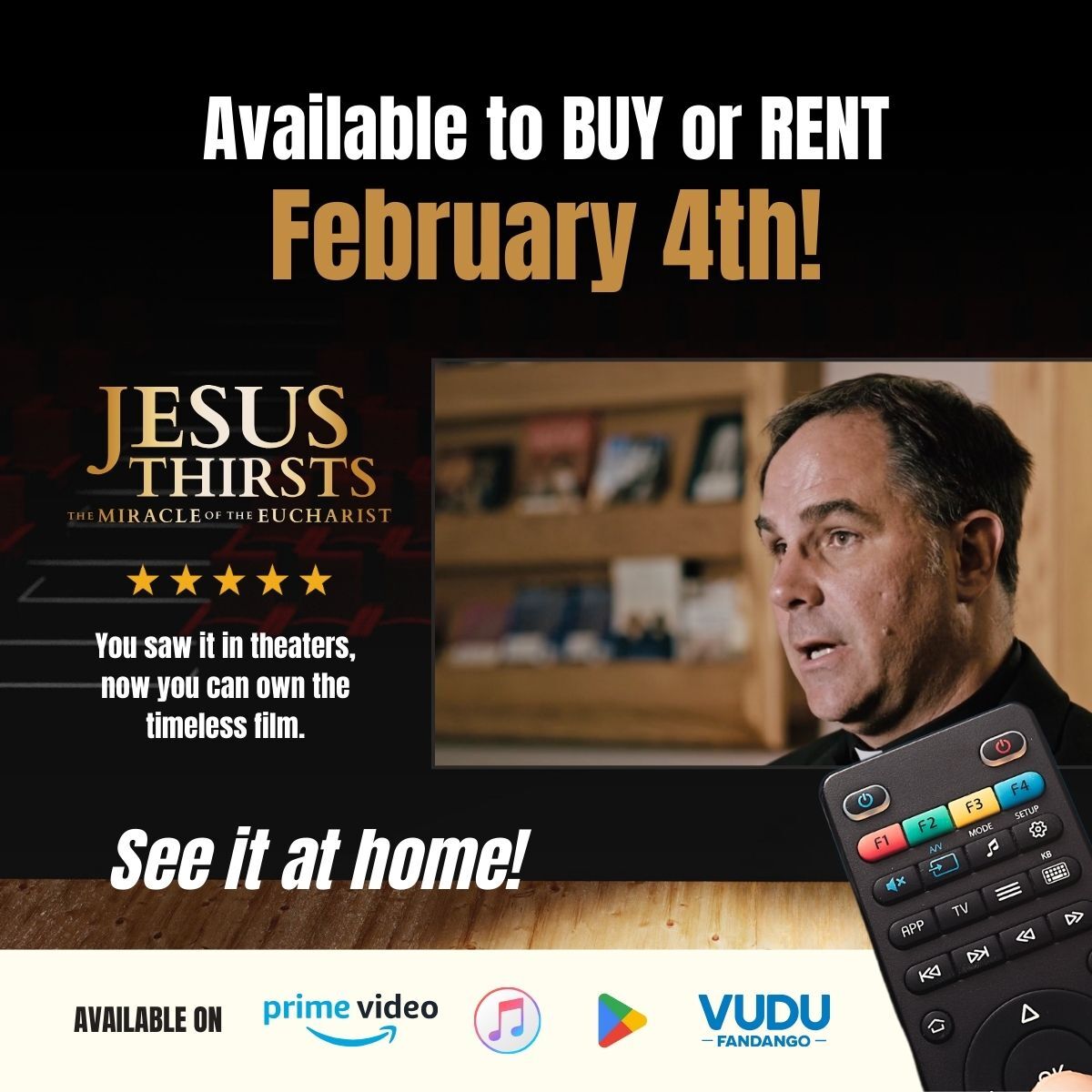 Jesus Thirsts Documentary is now available to Rent or Buy