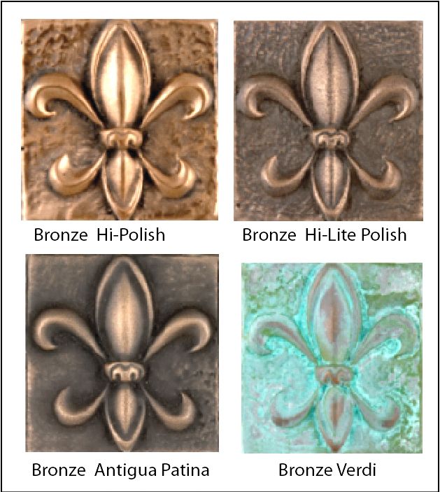 M7003- Color & Surface Finish Variations of Bronze-Coated Plaques