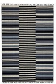 Dark Blue/Black/White Striped Rug 8' x 10'
