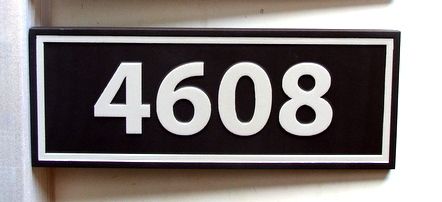 I18897 - Carved HDU House Address Number Plaque