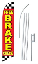 Free Brake Check Swooper/Feather Flag + Pole + Ground Spike