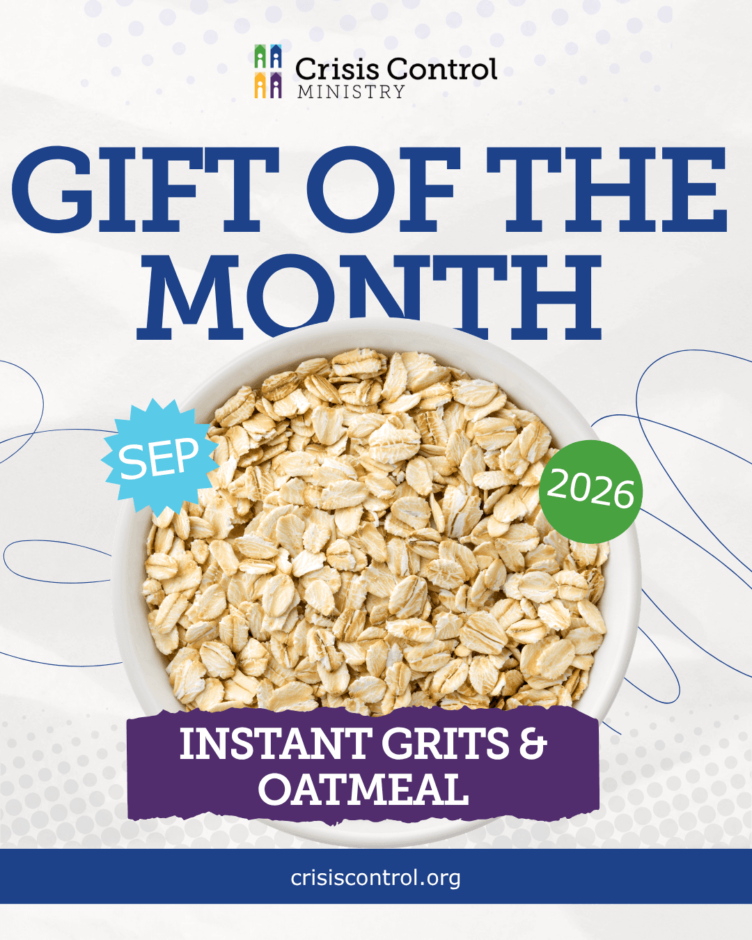 September 2026 Gift of the Month - Instant Grits & Oatmeal