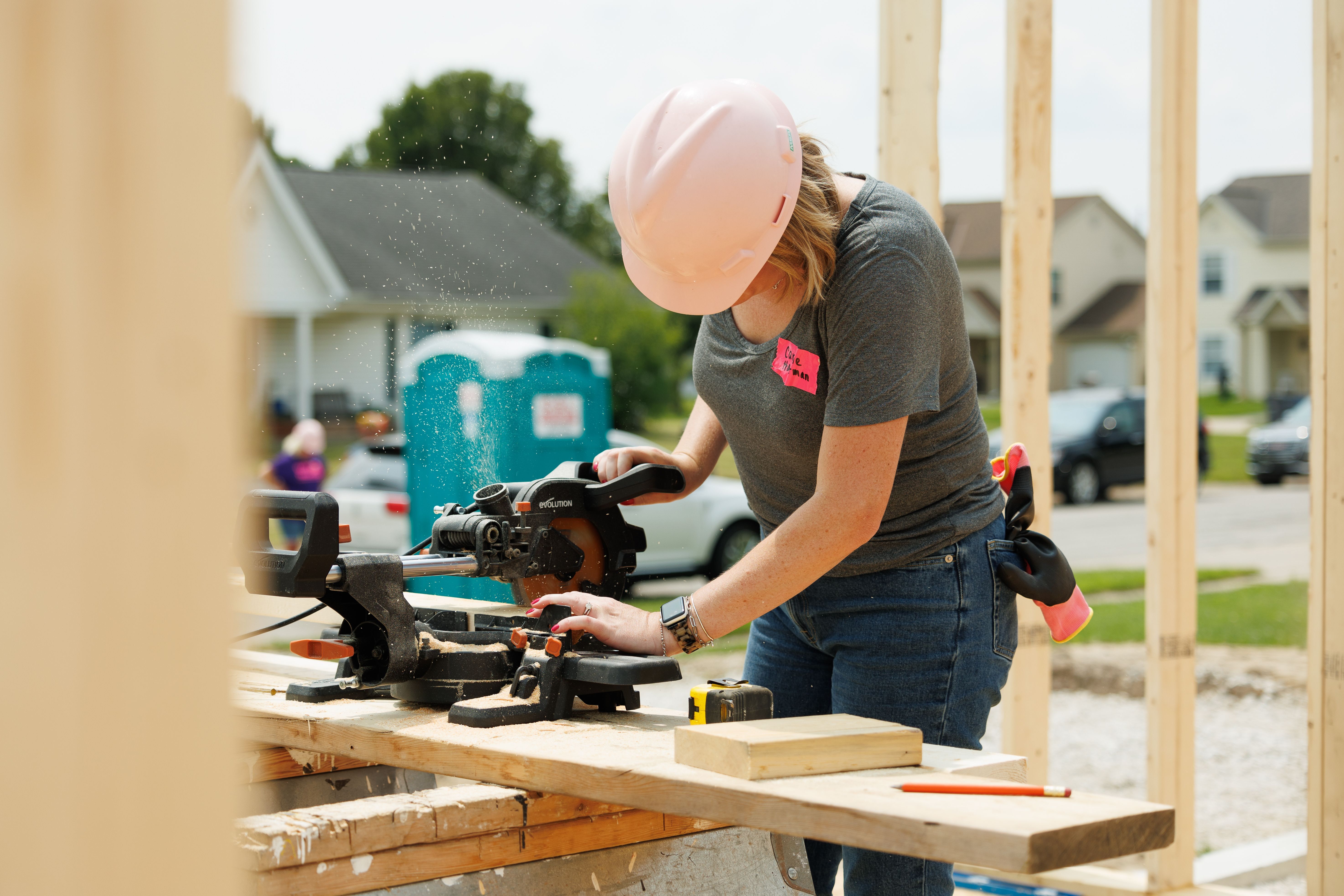 Construction Volunteers Working