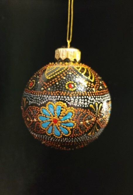 Blue Flowers Ornament - Mariia Taylor