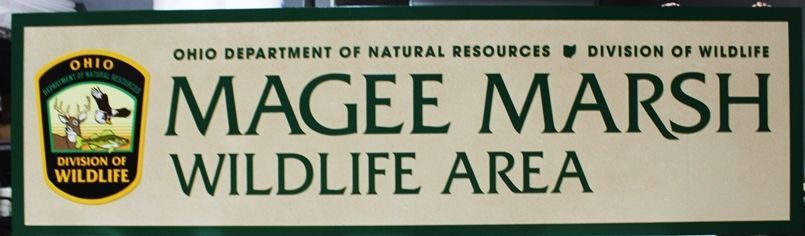 G16252 - Carved Sign for "Magee Marsh Wildlife Area"