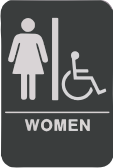 02 Womens Restroom Sign with ADA Symbol