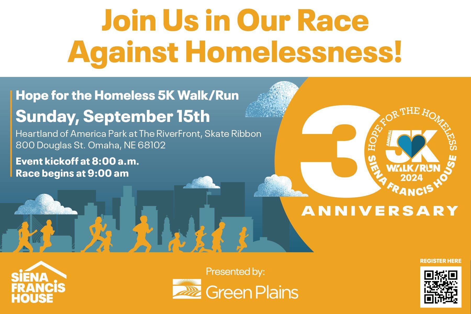 30th Annual Hope for the Homeless 5k Walk/Run