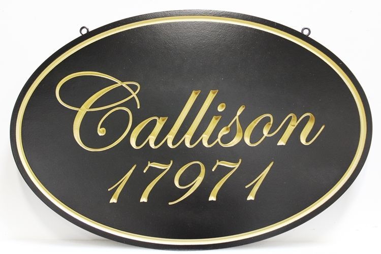 I18839A - Engraved 2.5-D HDU  Address Sign for the Callison Residence 