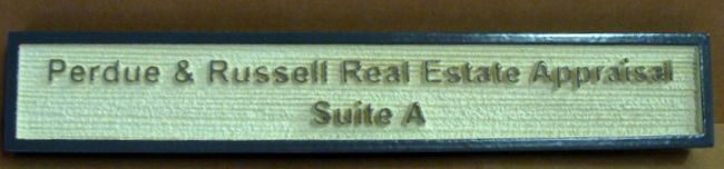 C12482 - Carved and Sandblasted HDU Real Estate Appraisal Wall Sign