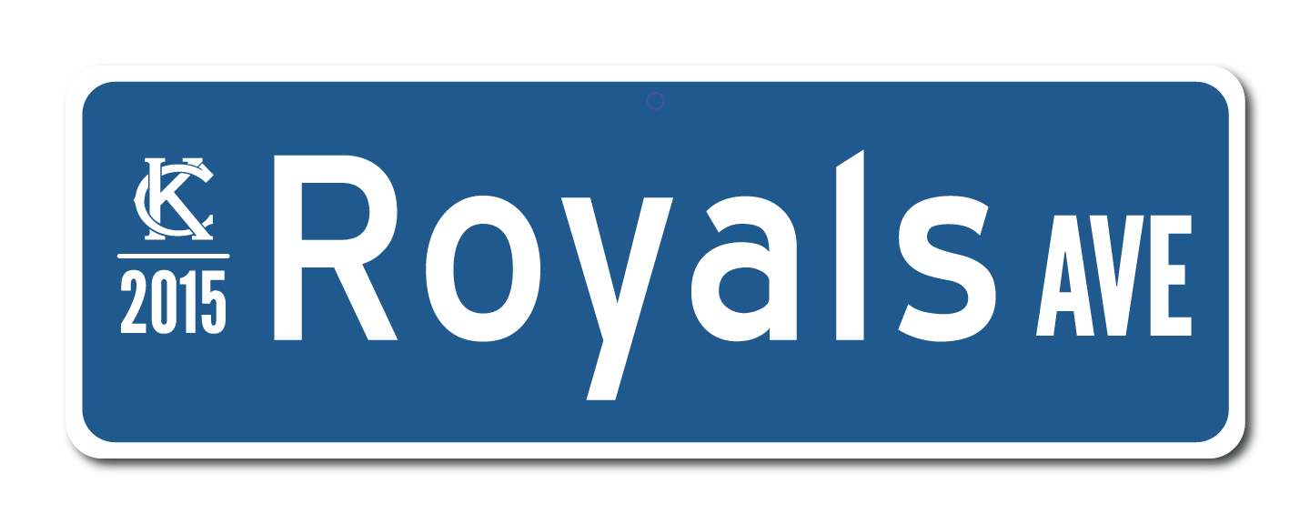 KC Royals Ave 2015 Street Sign - 6"x18"
