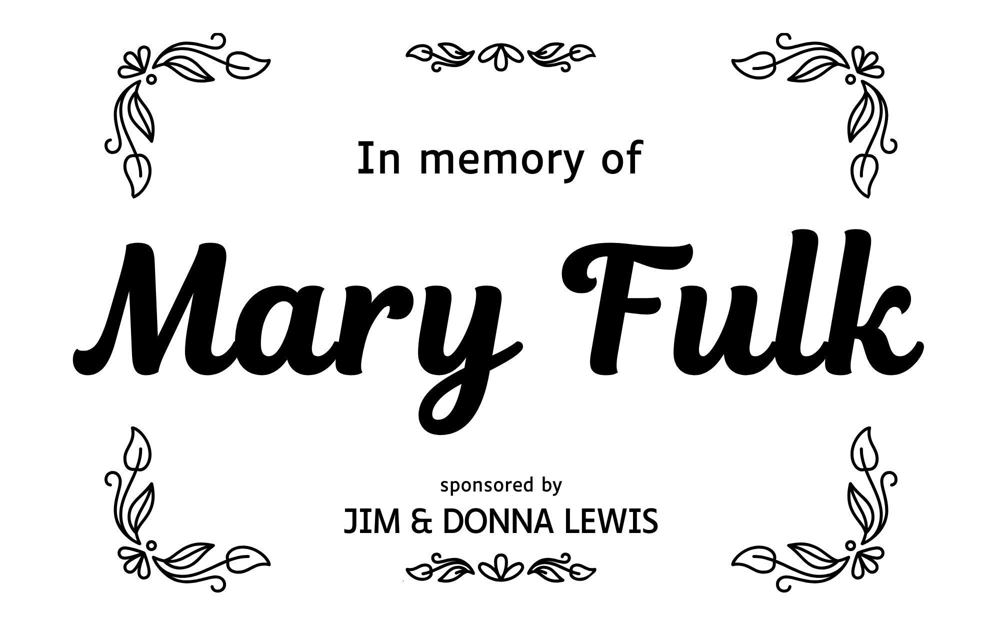 Jim and Donna Lewis in Memory