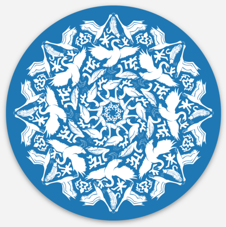 Sticker: "Swanflake" weather-resistant adhesive