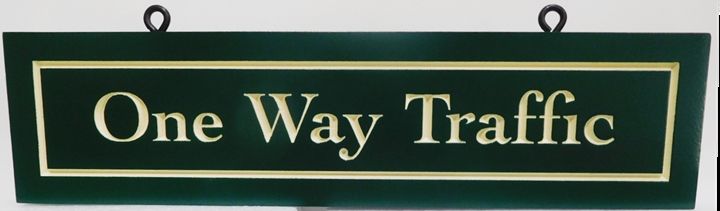 H17544 - Carved One Way Traffic Sign