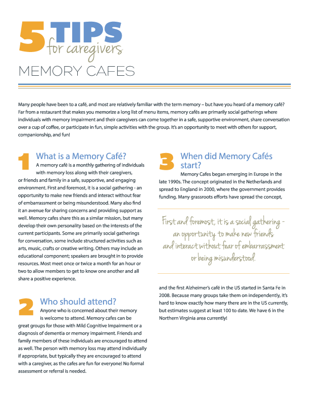 5 Tips for Memory Cafes