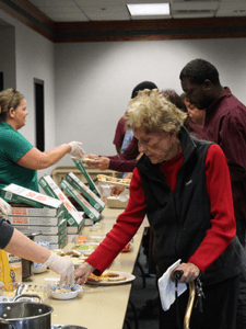 A meal service at our I-HELP Shelter