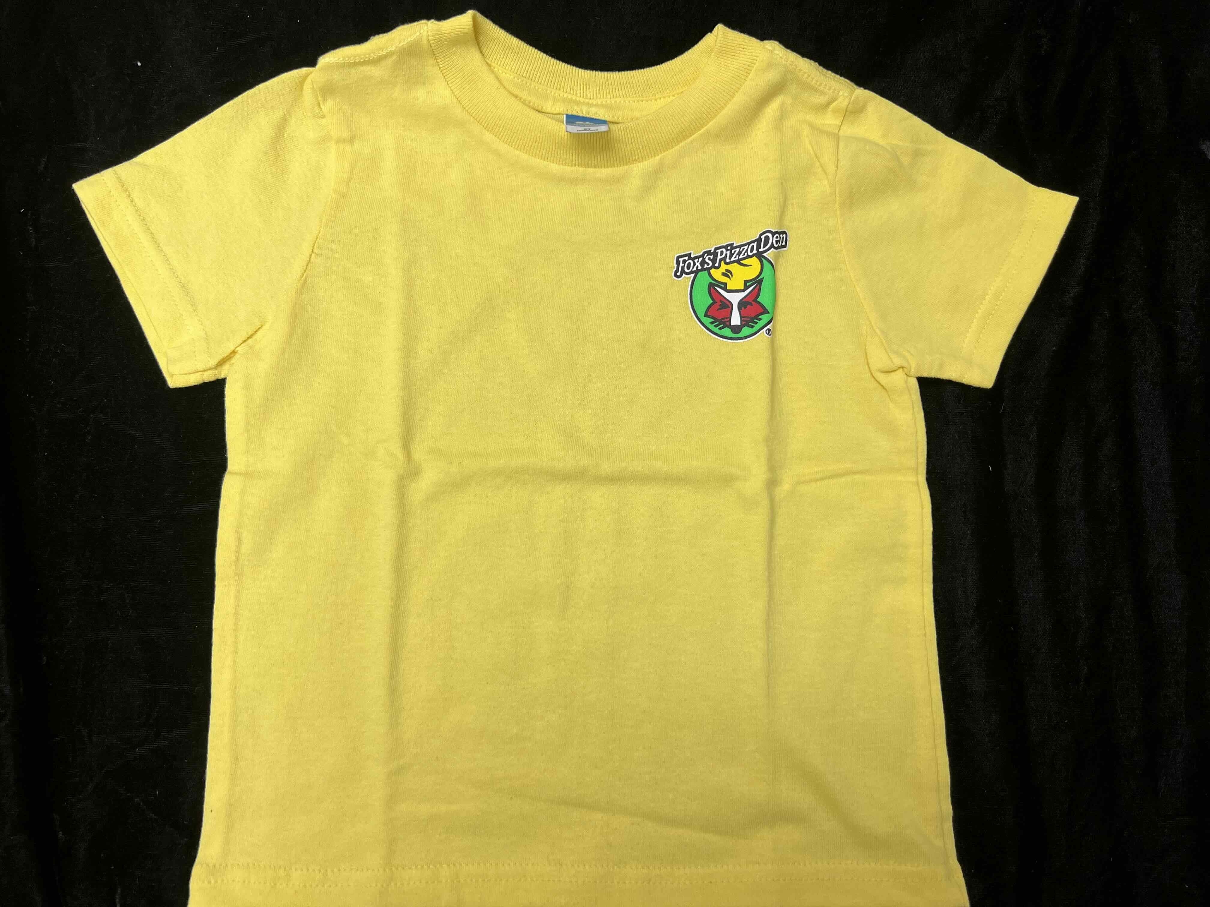 SALE Fox's Pizza Logo - 3T Yellow T-Shirt