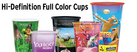 Full Color Clear Plastic Cups - Kick Print