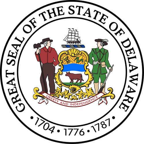 W32100 -  Seal of the State of Delaware Wooden Plaque