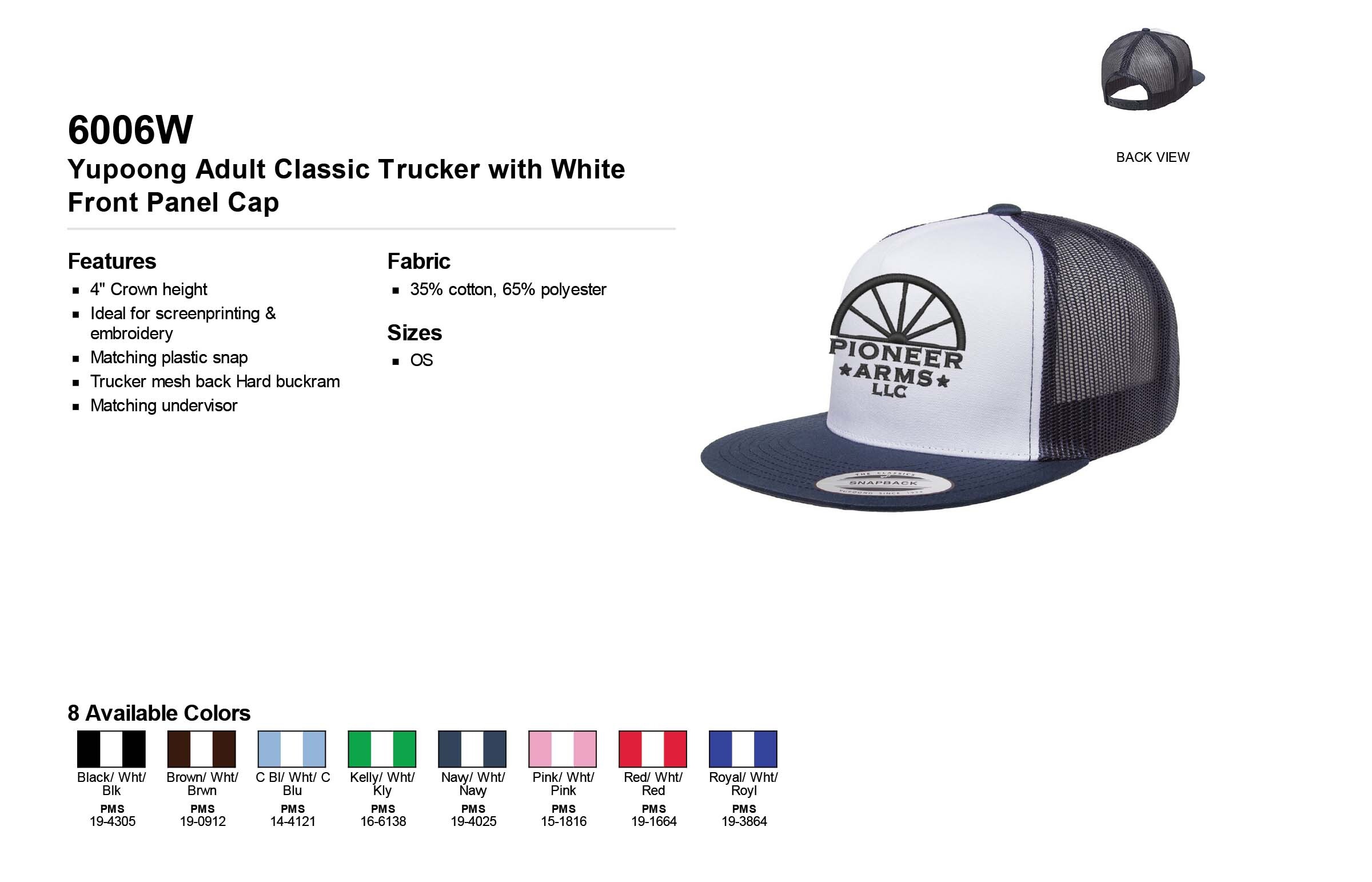 Classic Trucker with White Front Panel Cap