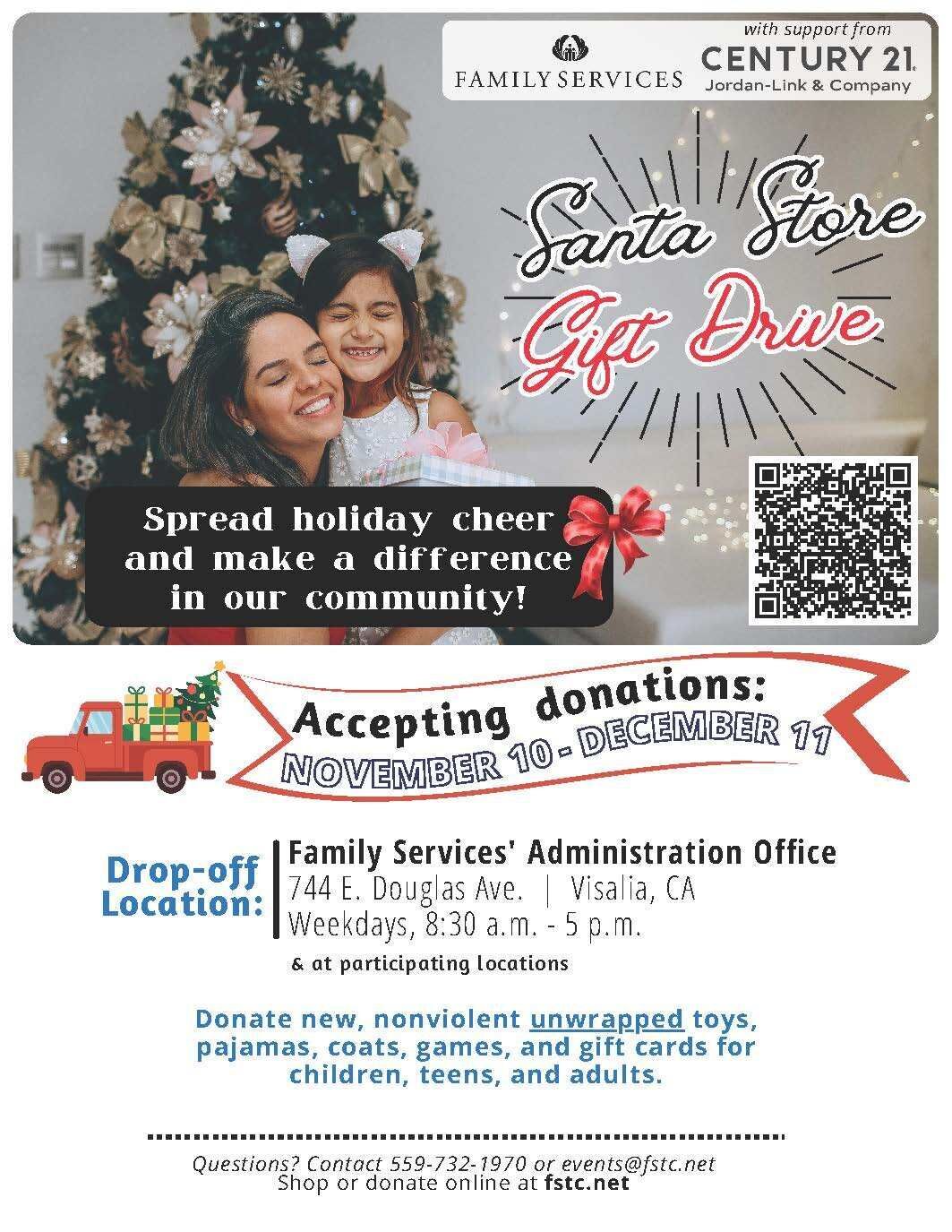 Santa Store Gift Drive 11/10 - 12/11