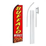 Buffalo Wings Swooper/Feather Flag + Pole + Ground Spike (Clone)