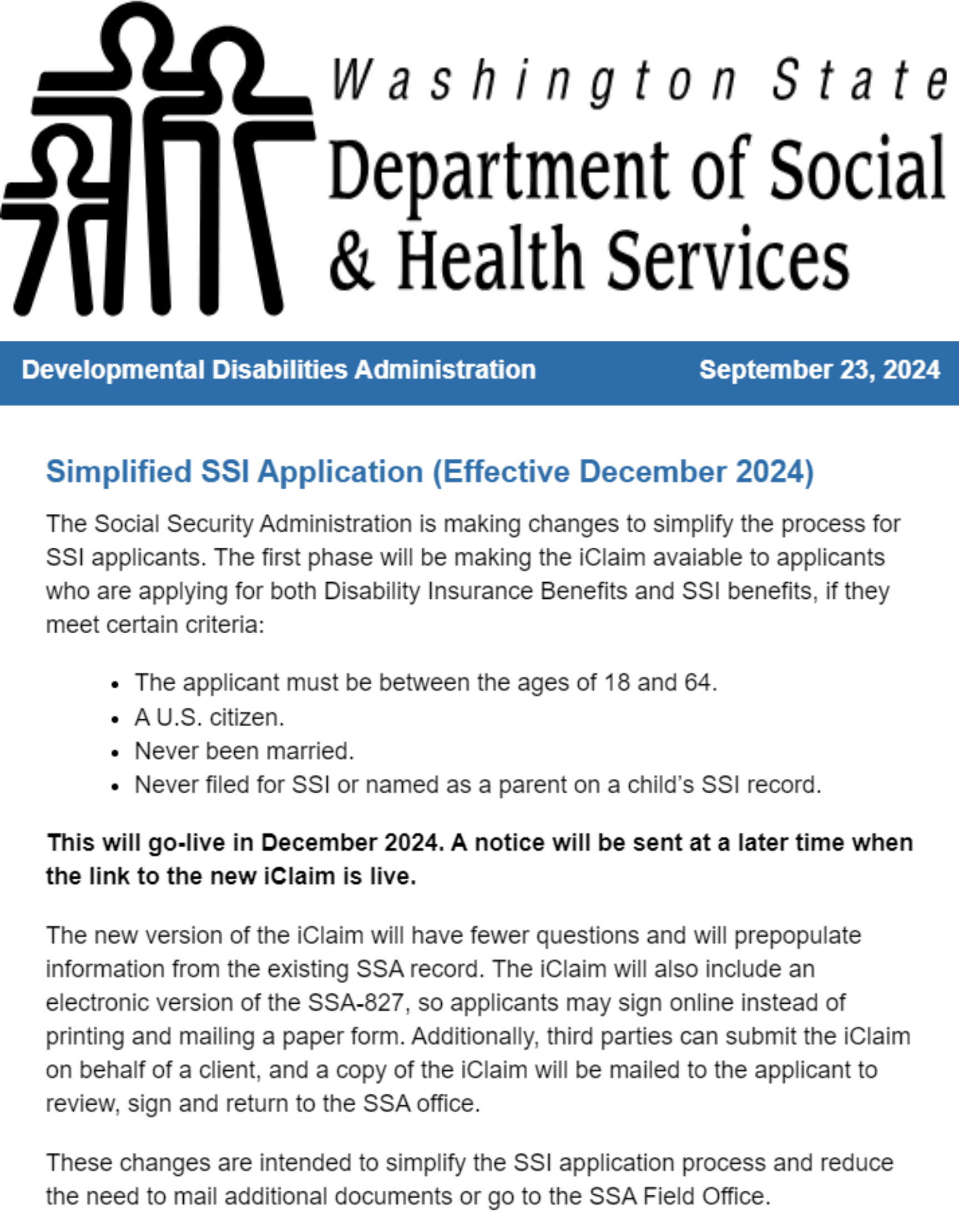 Simplified SSI Application