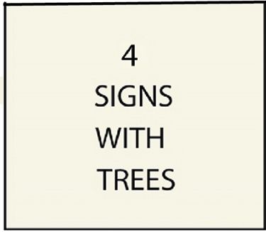 4. - House and Estate Address Signs with Carved Hand-Painted Trees, Leaves, or Fruits