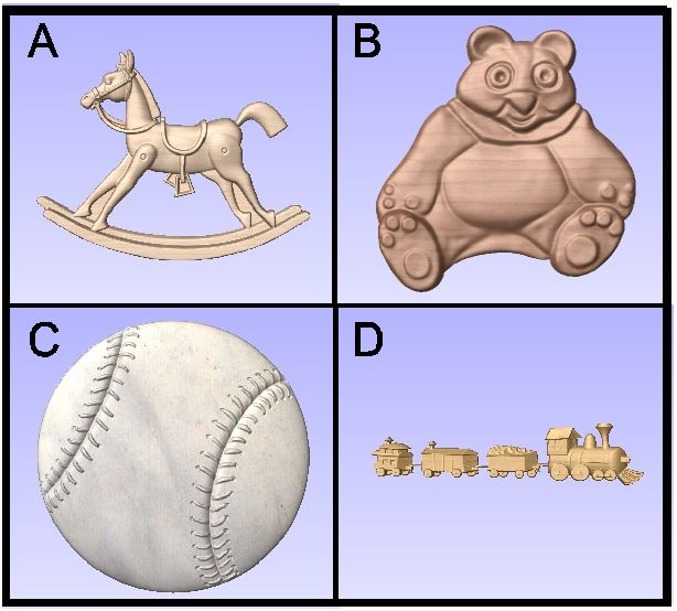 SA28989 - Carved Toy and Sports Store Symbols