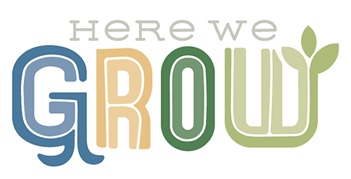 Here We Grow logo.