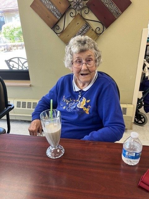 Nursing home residents enjoy tasty chocolate malts!