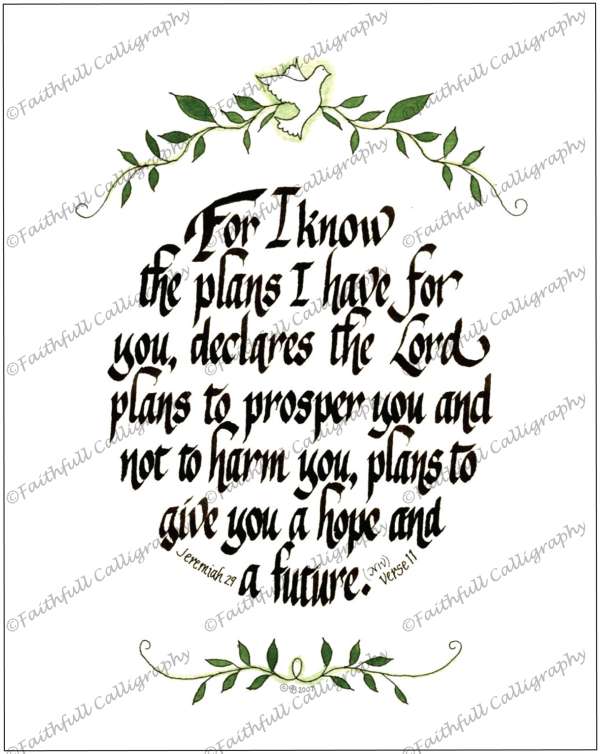 FOR I KNOW (Jeremiah, Encouragement, Graduation/Retirement, Service/Ministry)
