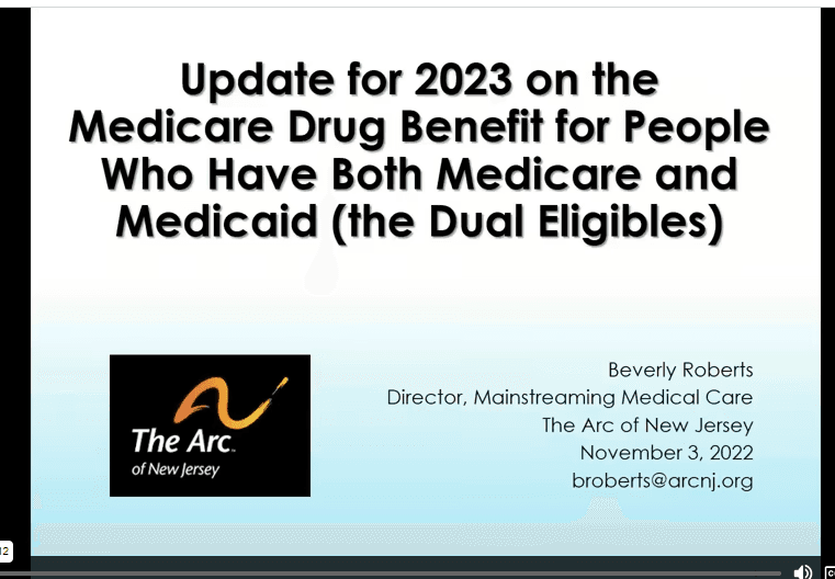 11/3/22 Update for 2023 on the Medicare Drug Benefit for People Who Have Both Medicare and Medicaid (the Dual Eligibles)