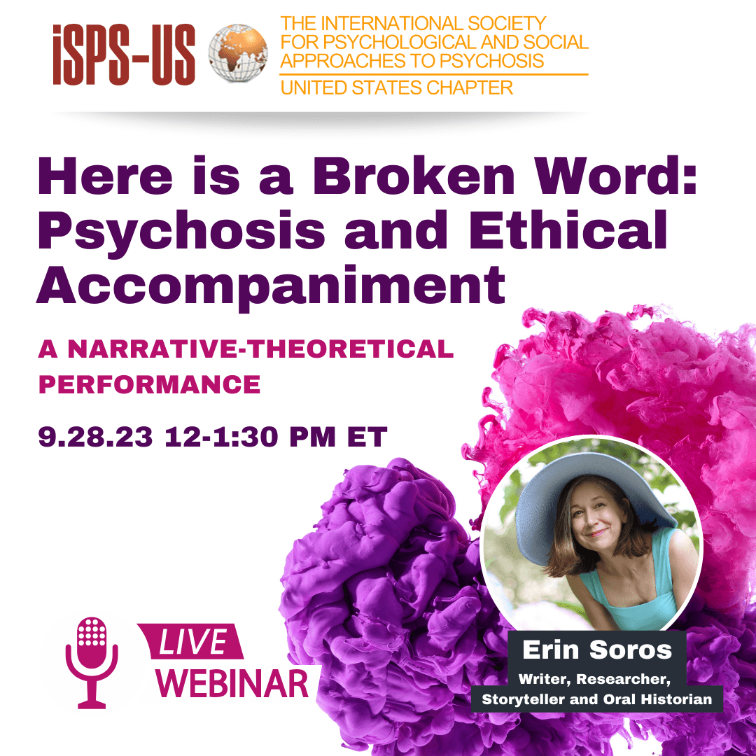 9/28/23 Webinar - Here is a Broken Word: Psychosis and Ethical Accompaniment