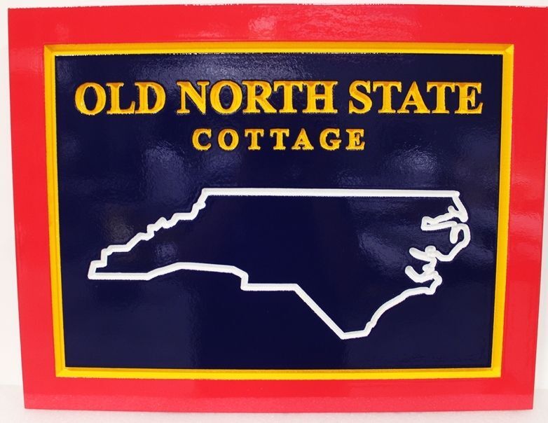 M22027 - Engraved HDU Property Name  Sign for "Old North State Cottage