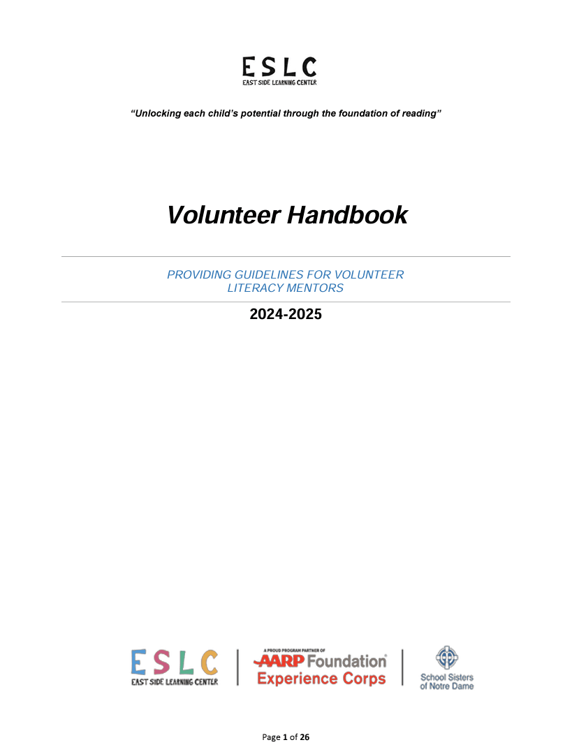 Volunteer Handbook 2024-2025