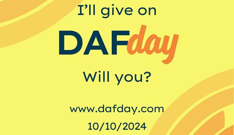 I'll give on DAFday. Will you? www.dafday.com 10/10/2024 inforgraphic.