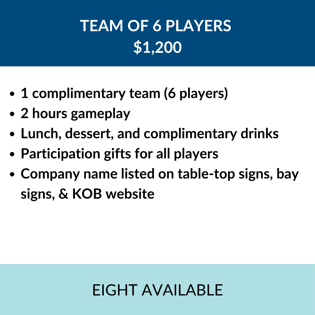  $1,200 Team of 6 Players (8 Available)